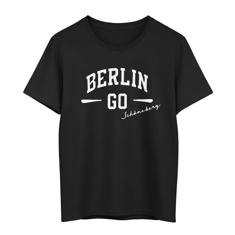 Schwarzes Berlin Go Schöneberg Shirt mit weißem Logo