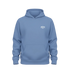 Berlin Go Hoodie in Powder Blue mit weißem Logo