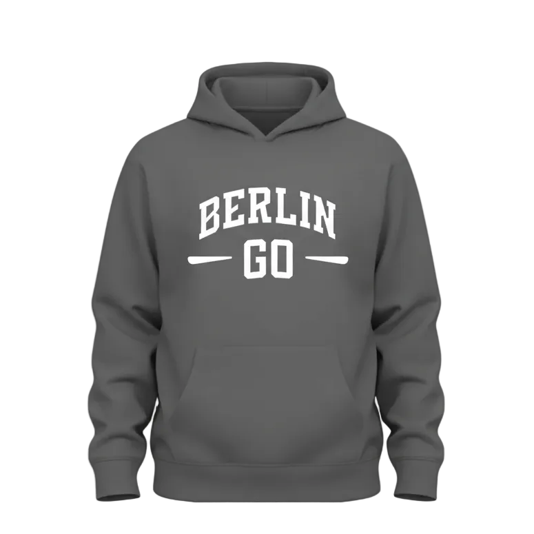Berlin Go Hoodie in Grau mit großem Logo
