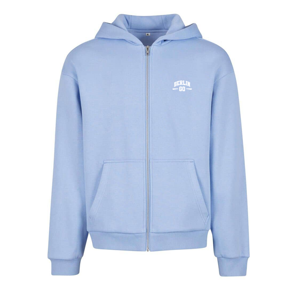 Zipper Hoodie Powder Blue