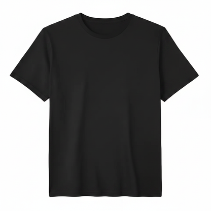 Schwarzes T-Shirt ohne Logo