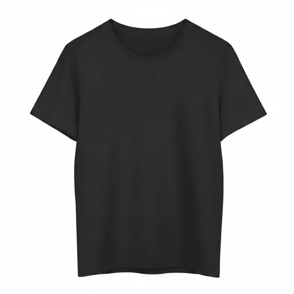 Schwarzes T-Shirt ohne Logo