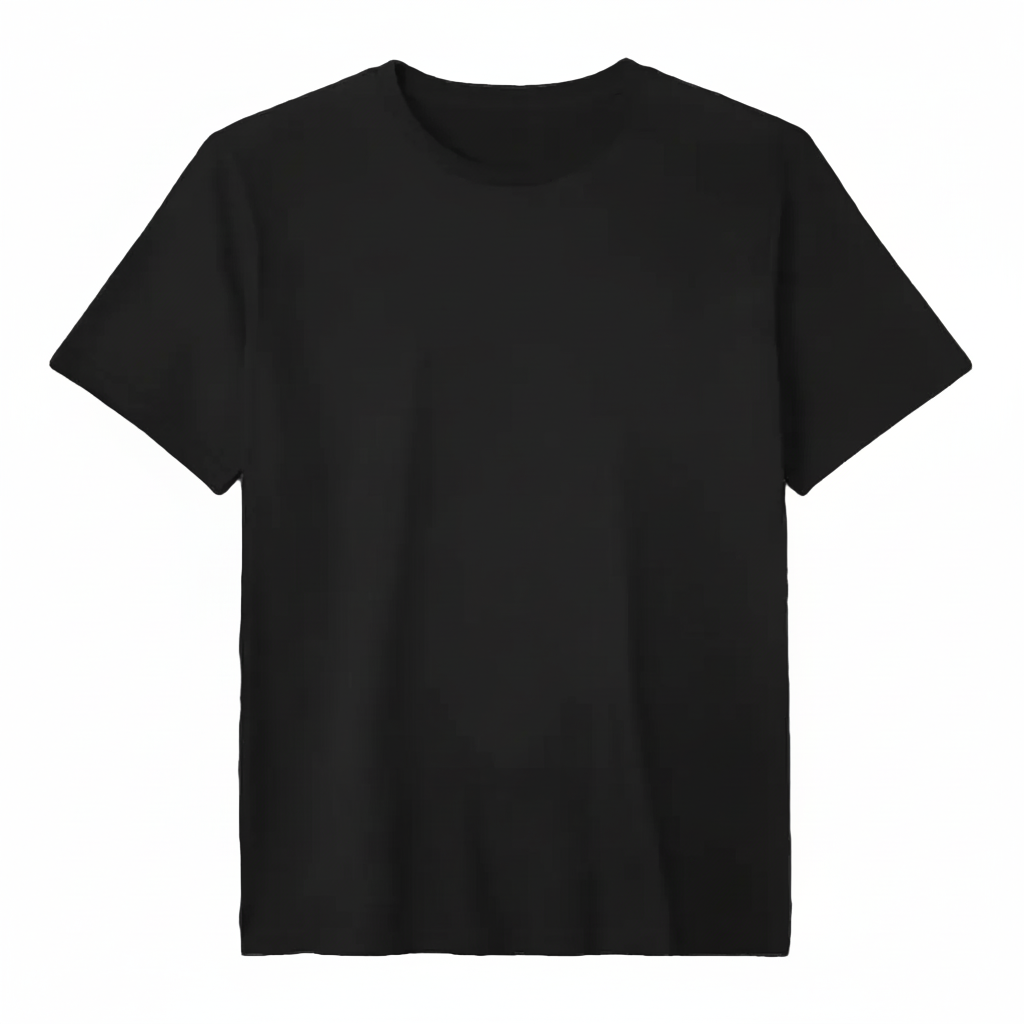 Schwarzes T-Shirt ohne Logo