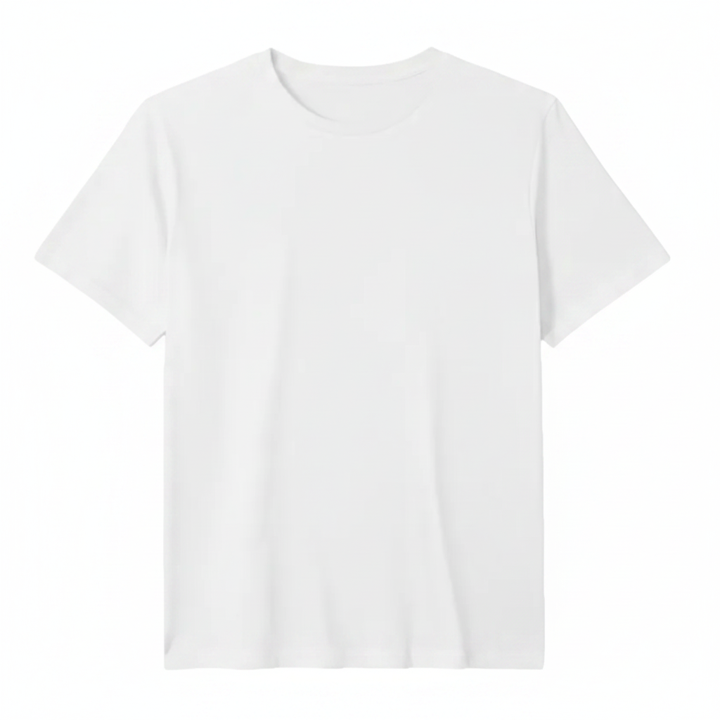 Weißes T-Shirt ohne Logo