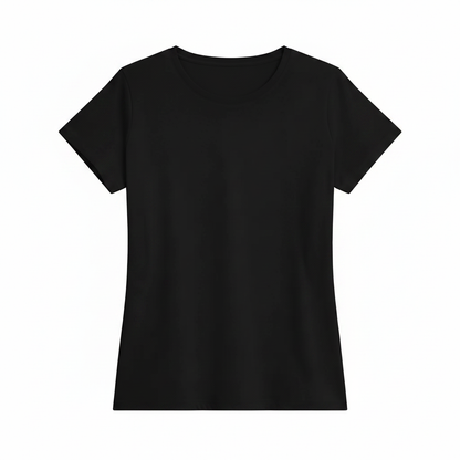 Schwarz Damen T-Shirt ohne Logo