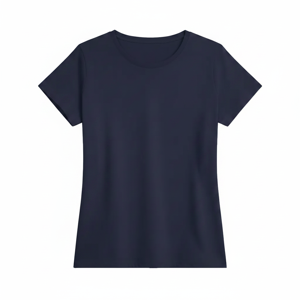 Navy Damen T-Shirt ohne Logo