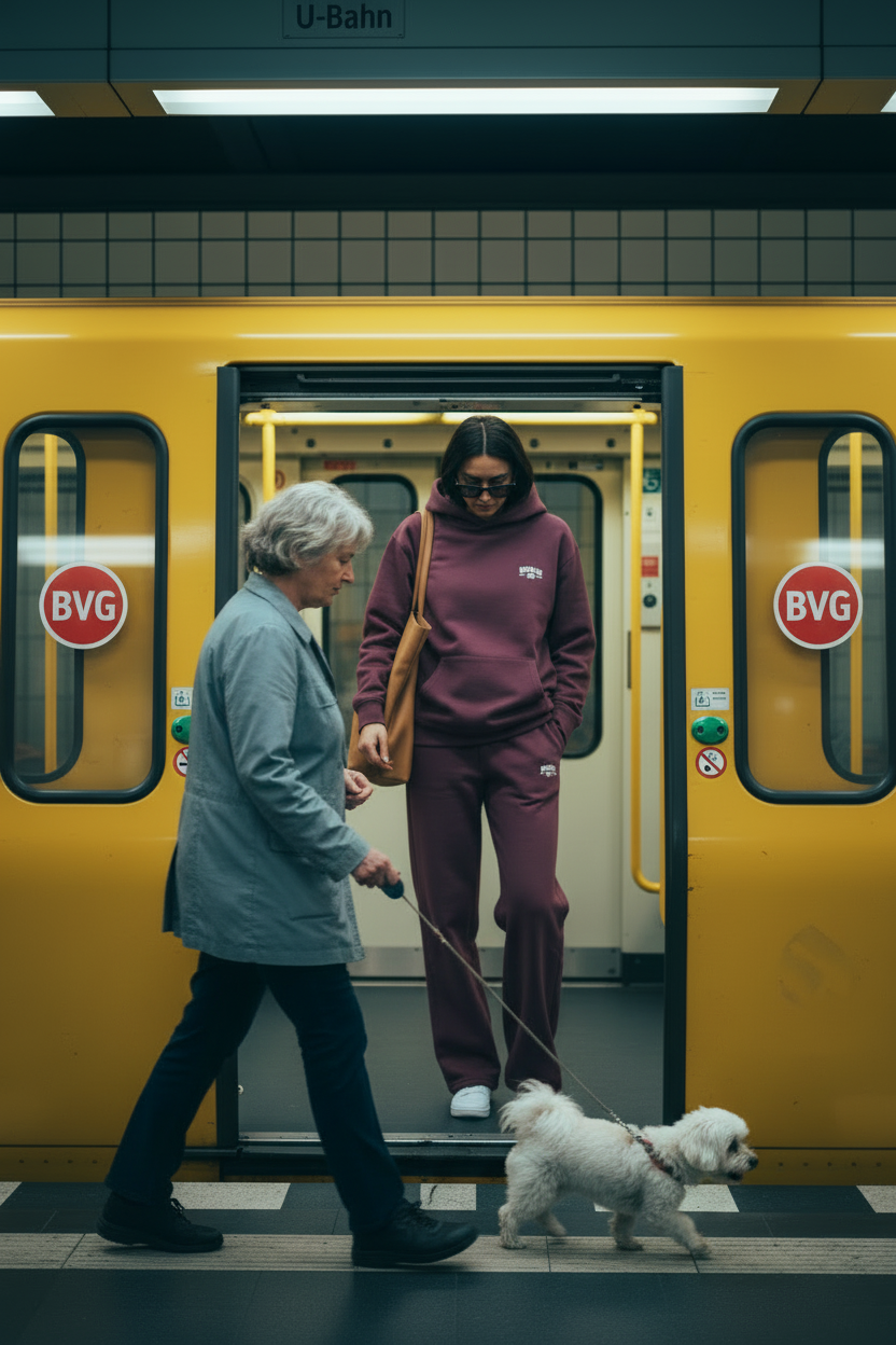 Berlin Go – Parallel Stance, Looking at Dog Lady
