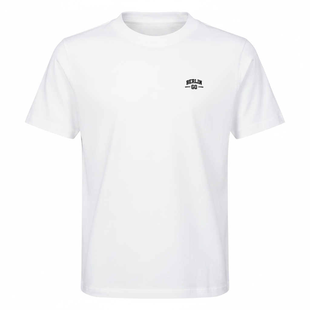 Berlin Go Shirt Weiß mit schwarzem Logo