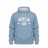 Hellblauer Berlin Go Hoodie - mit Kordeln ohne Metallenden